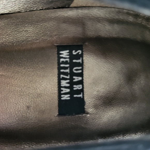 Stewart Weitzman Sz 8.5 women's black suede tortoiseshell heels (vintage) - Picture 3 of 6